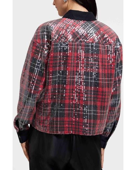 Foxcroft Multicolor Marina Sequin Button-Up Shirt