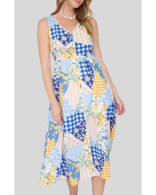black blue dress vs white gold Blu Pepper Plaid Puff Sleeve Velvet Trim Midi Dress B5FD1021  dalia + jade