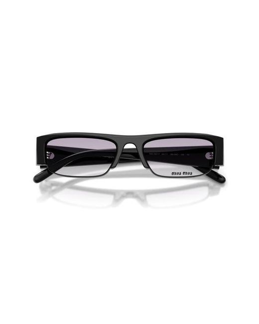 Miu Miu Black 54Mm Rectangular Sunglasses