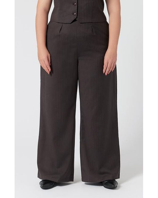 Aam The Label Black The Wool Wide Leg Pant For Full Hips And Thighs