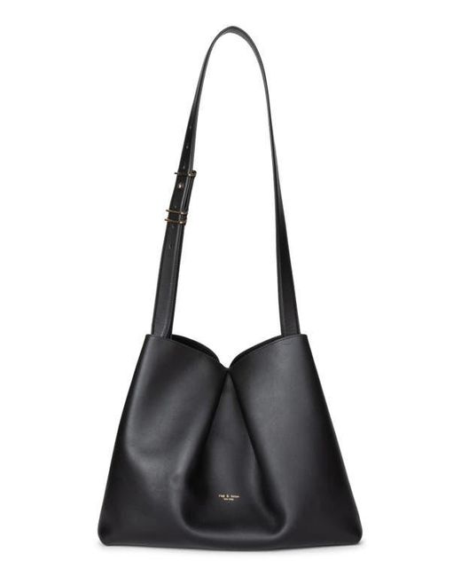 Rag & Bone Black Large Bloom Leather Crossbody Bag