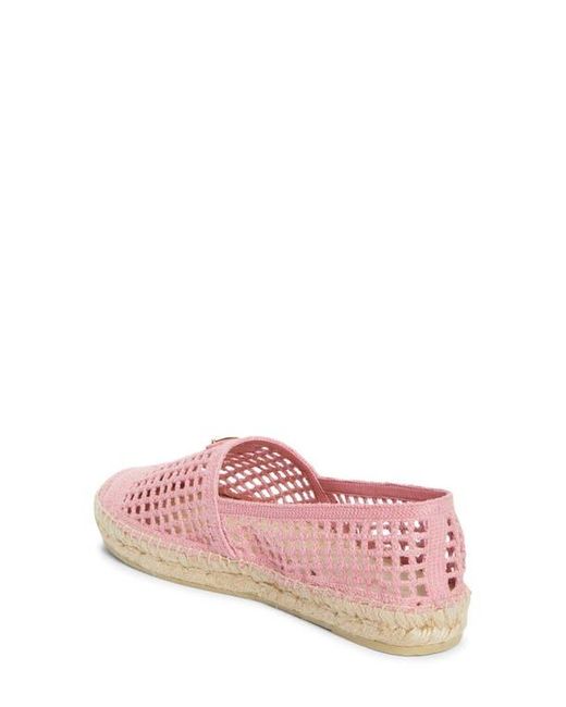 Prada Pink Crochet Espadrille Flat