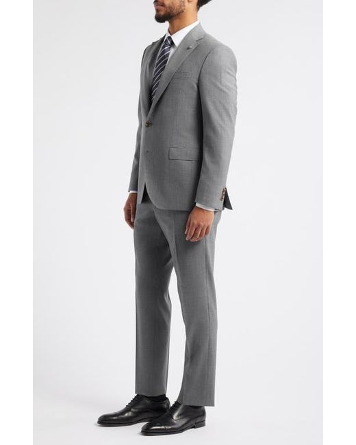 Jack Victor Gray Esprit Solid Stretch Wool Suit for men
