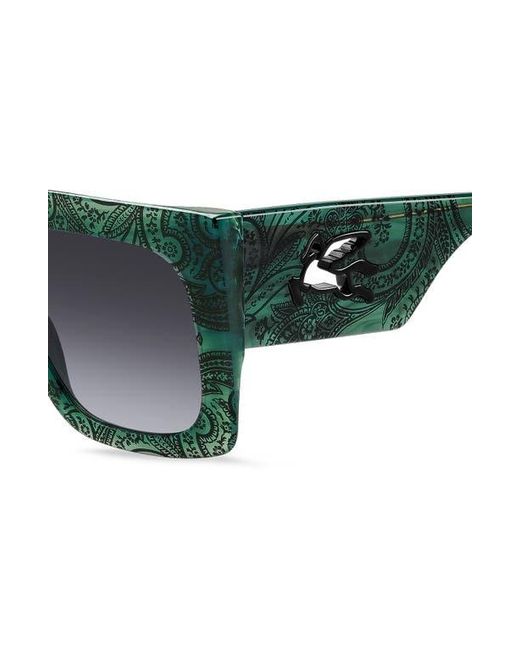 Etro Green 53Mm Gradient Square Sunglasses