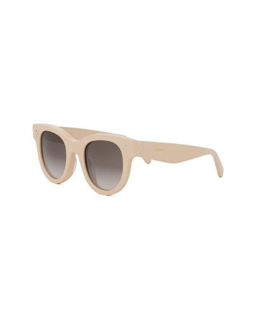 Céline Gray Bold 3 Dots 48Mm Square Sunglasses