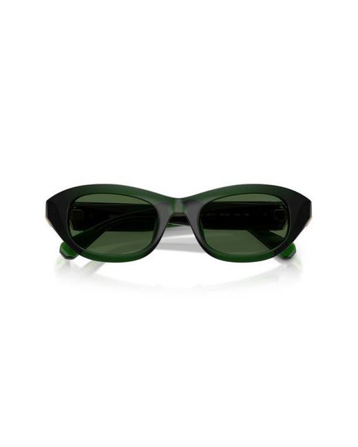 Swarovski Green 50Mm Small Pillow Sunglasses
