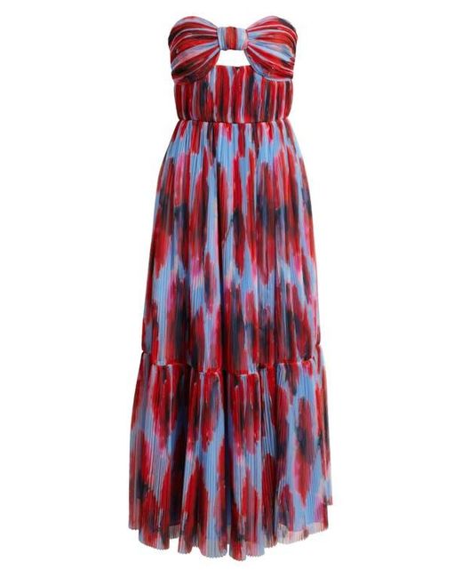 hutch strapless asymmetrical dress HUTCH Women's Strapless Maxi Dress, Size Large, Blue