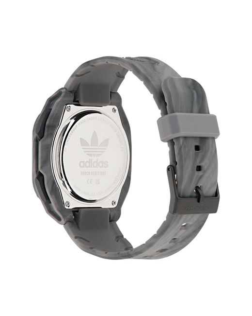 Adidas Gray City Tech Two Resin Strap Watch for men