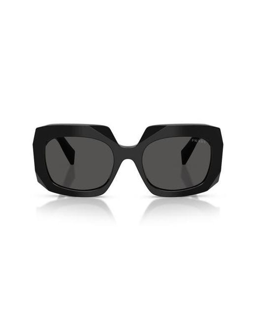 Prada Black 55Mm Square Sunglasses