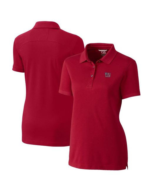 Cutter & Buck Red New York Giants Advantage Drytec Tri-blend Pique Polo At Nordstrom