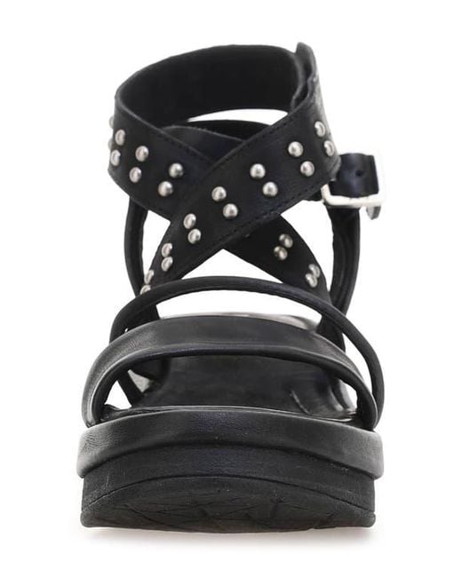 Women's Black Shiloh Studded Wedge Sandal