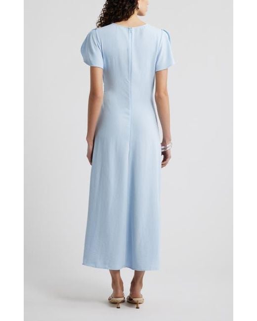 nordstrom blue midi dress Shop Blue Dress the Population Online