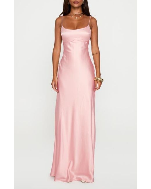 Princess Polly Pink Ravia Satin Maxi Slipdress