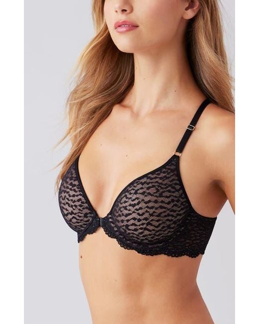 B.tempt'd Black Untamed Underwire Front Close T-Shirt Bra
