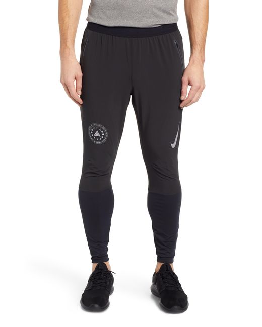 Nike Black Winter Solstice Swift Reflective Running Pants for men