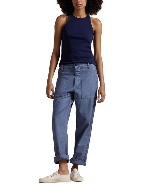 Polo Ralph Lauren Blue The Rickey Straight Leg Cotton Sateen Pants