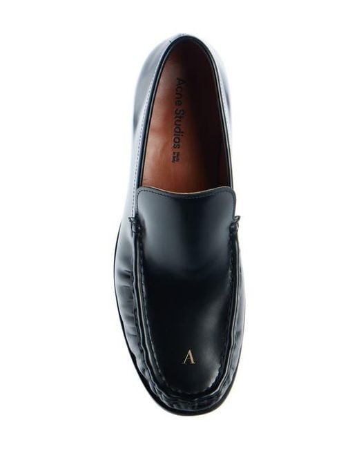 Acne Black Moc Toe Loafer for men
