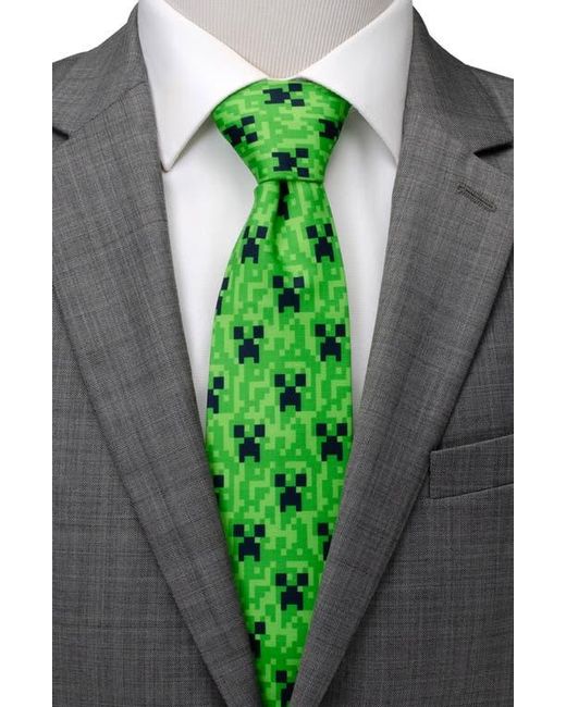 Cufflinks Inc. Green Minecraft Creeper Tie for men