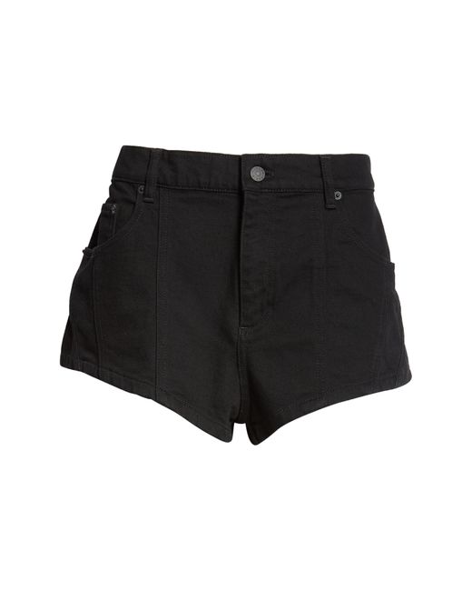Mugler Black Denim Shorts