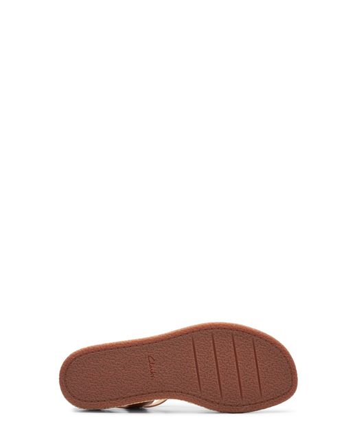 Clarks Brown Clarks(r) Kimmei Twisted Ankle Strap Platform Wedge Sandal