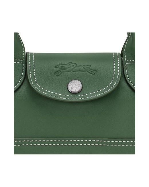 Longchamp Green Extra Small Le Pliage Xtra Worker Leather Crossbody Bag