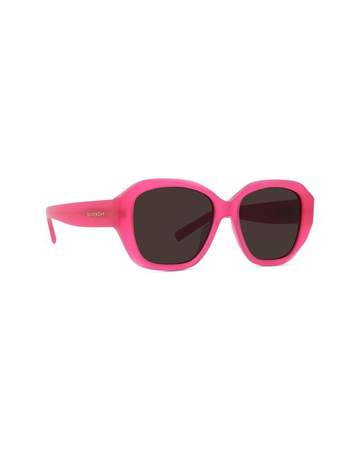 Givenchy Red Gv Day 55mm Round Sunglasses