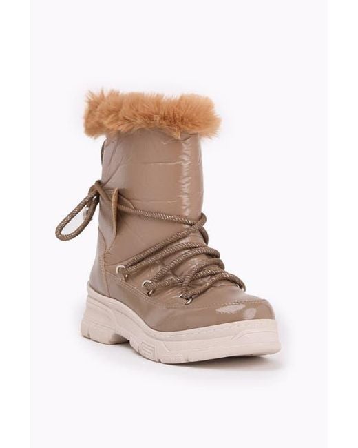 Prologue Shoes Brown Rosie Fur Lined Boot