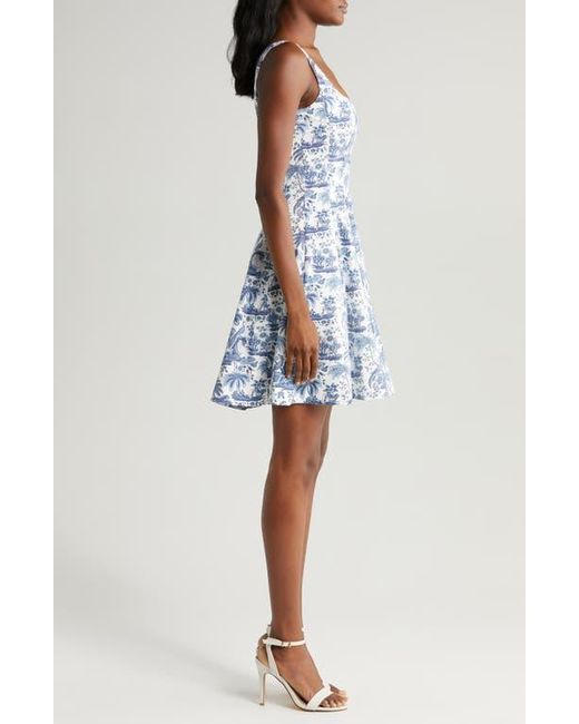 Staud Blue Wells Dot Minidress