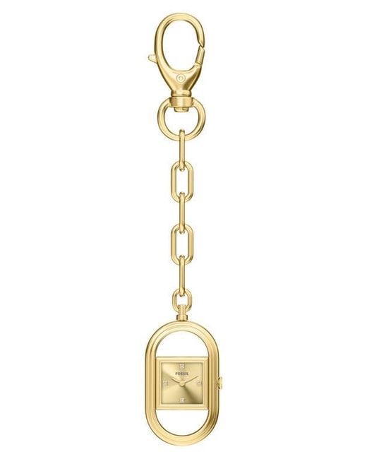 Fossil Metallic Watch Bag Charm