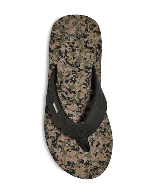 Sanuk Multicolor Ziggy Water Friendly Flip Flop for men