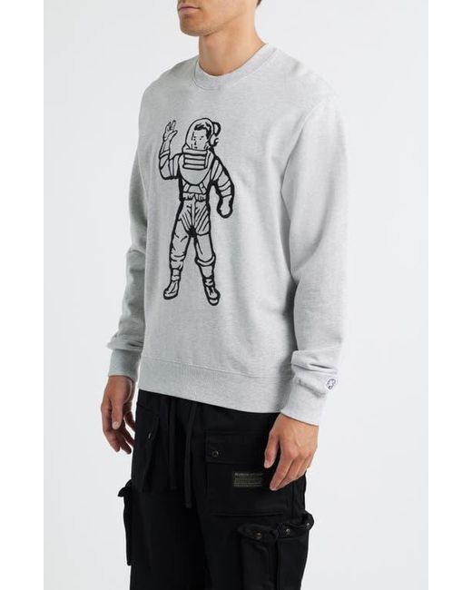 BBCICECREAM Gray Bb Astronaut Embroidered Cotton Crewneck Sweatshirt for men