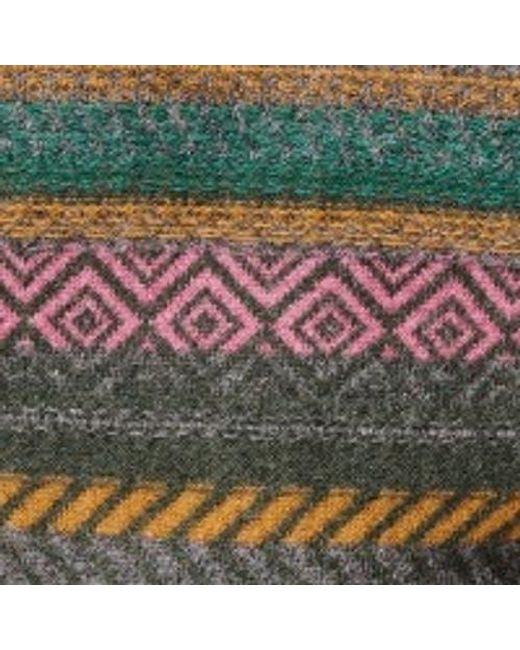 aubi Green Fair Isle Wool Cardigan for men