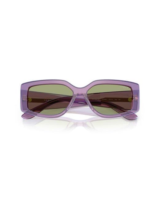 Vogue Green 55Mm Rectangular Sunglasses