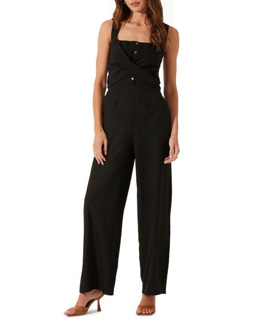 Astr Black Cross Front Jumpsuit
