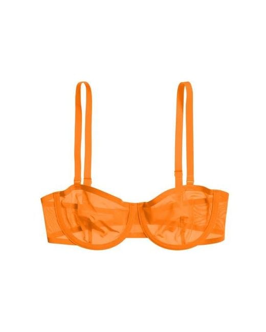 CUUP Orange The Balconette Mesh Underwire Bra