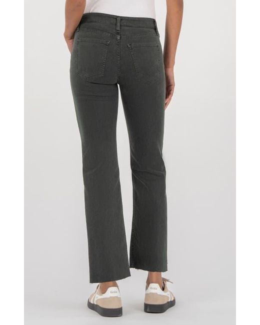Kut From The Kloth Black Kelsey Raw Hem Ankle Flare Jeans