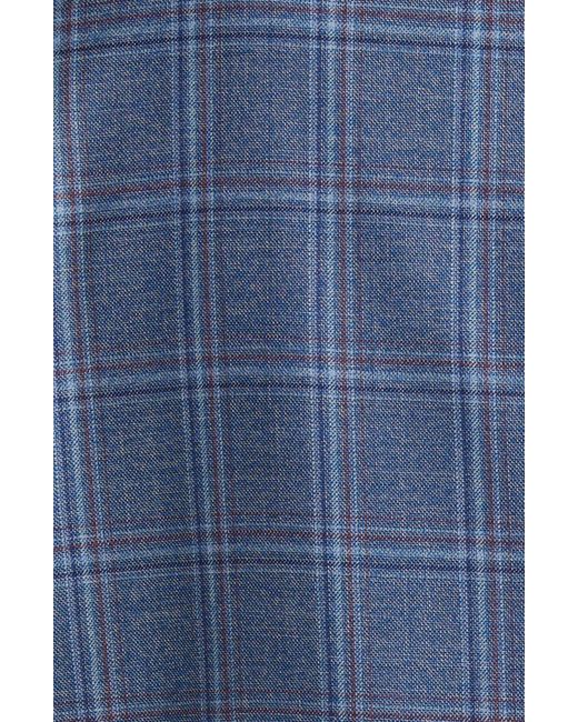 Ted Baker Blue Jay Deco Plaid Slim Fit Wool Sport Coat for men
