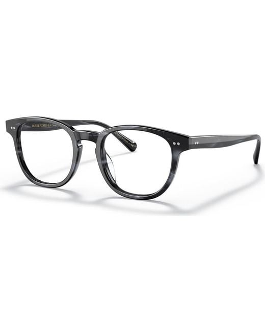 Oliver Peoples Black 48Mm Rectangle Optical Glasses