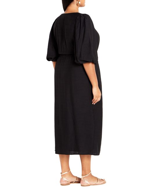 City Chic Black Harriet Cutout Midi Dress