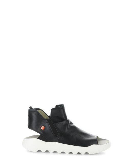 Softinos Black Wish Platform Wedge Sandal