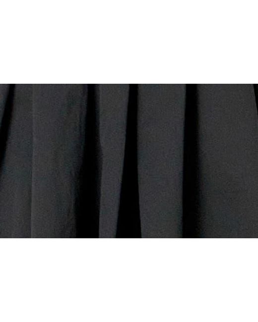 English Factory Black Mixed Media Bubble Hem Minidress