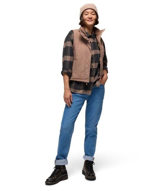 Prana Blue Encinitas Quilted Vest