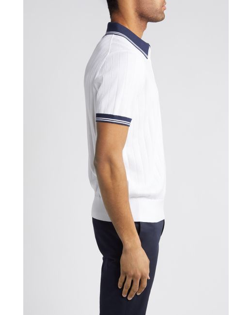 Brooks Brothers White Archive Supima Cotton Tennis Polo Sweater for men