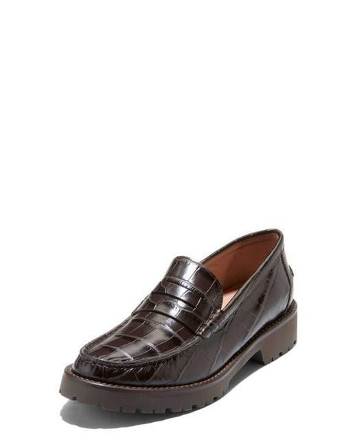 Cole Haan Brown Treena Lug Penny Loafer