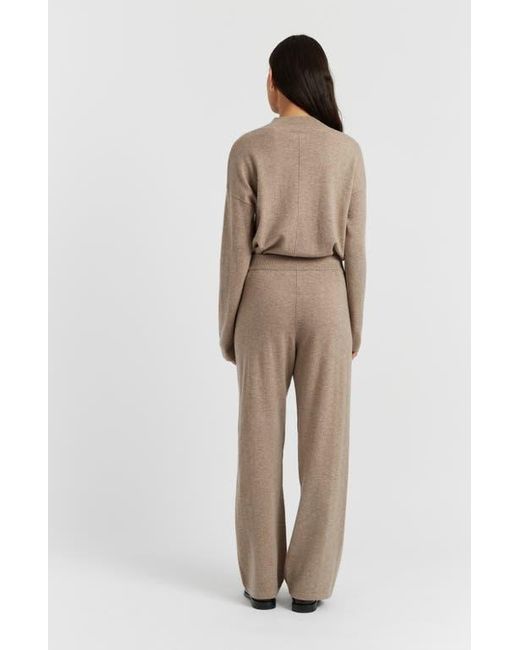 Chinti & Parker Natural Wool & Cashmere Wide Leg Track Pant