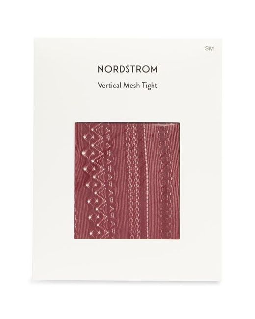Nordstrom Red Vertical Pattern Mesh Tights
