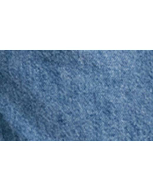 Mango Blue Fleur Tie Waist Denim Jumpsuit