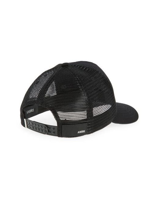 Amiri Black Ma Crest Trucker Hat for men