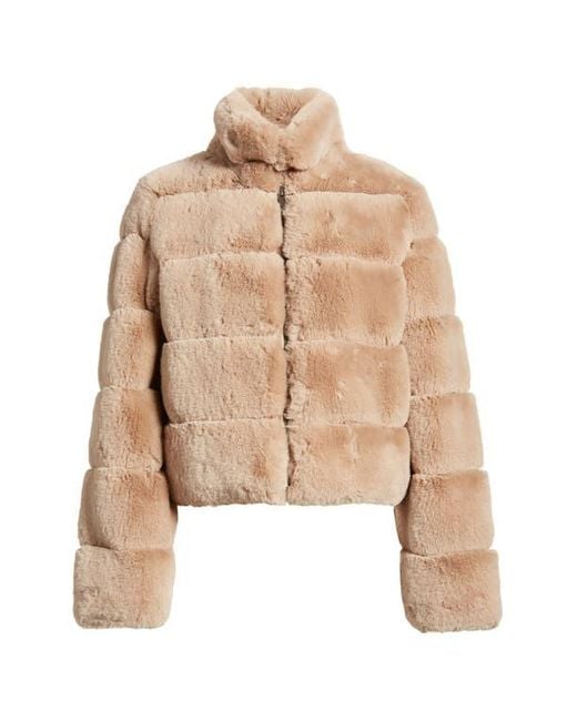 Bcbgeneration quilted faux fur coat outlet