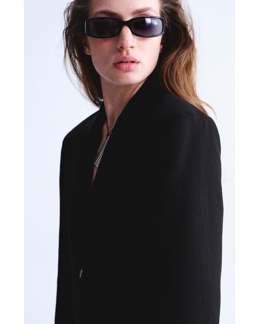 Mango Black Two-Button Blazer